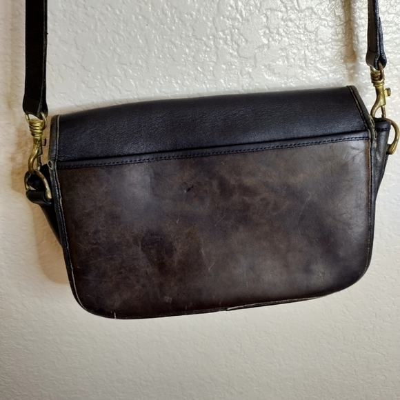 Coach Vintage Penny Pocket black leather Crossbody Purse 22117-06 USA - Picture 8 of 12